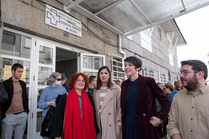 La candidata a la Presidencia de la Xunta, Ana Pontón, en Moaña