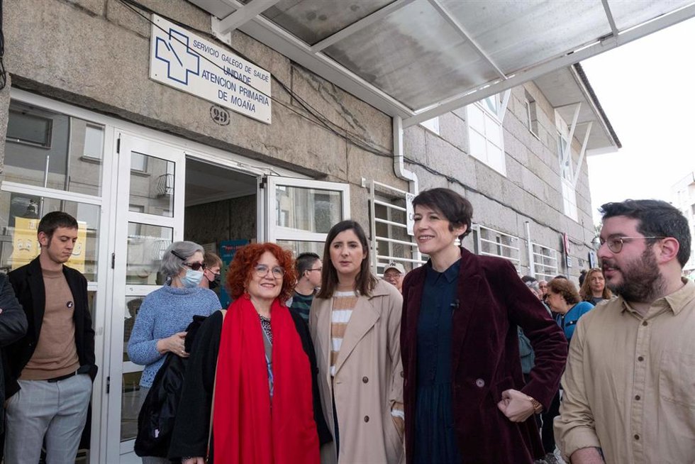 La candidata a la Presidencia de la Xunta, Ana Pontón, en Moaña
