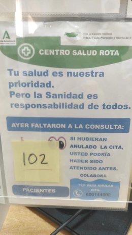 Campaña realizada en los centros de salud de Rota.