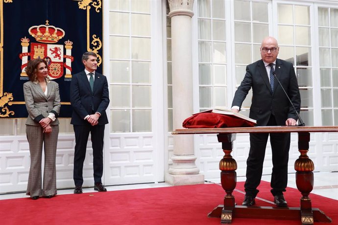 Manuel Fernández, en su reciente toma de posesión como subdelegado del Gobierno en Jaén.