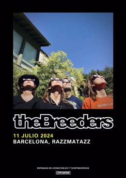 Cartell del concert de The Breeders a Barcelona