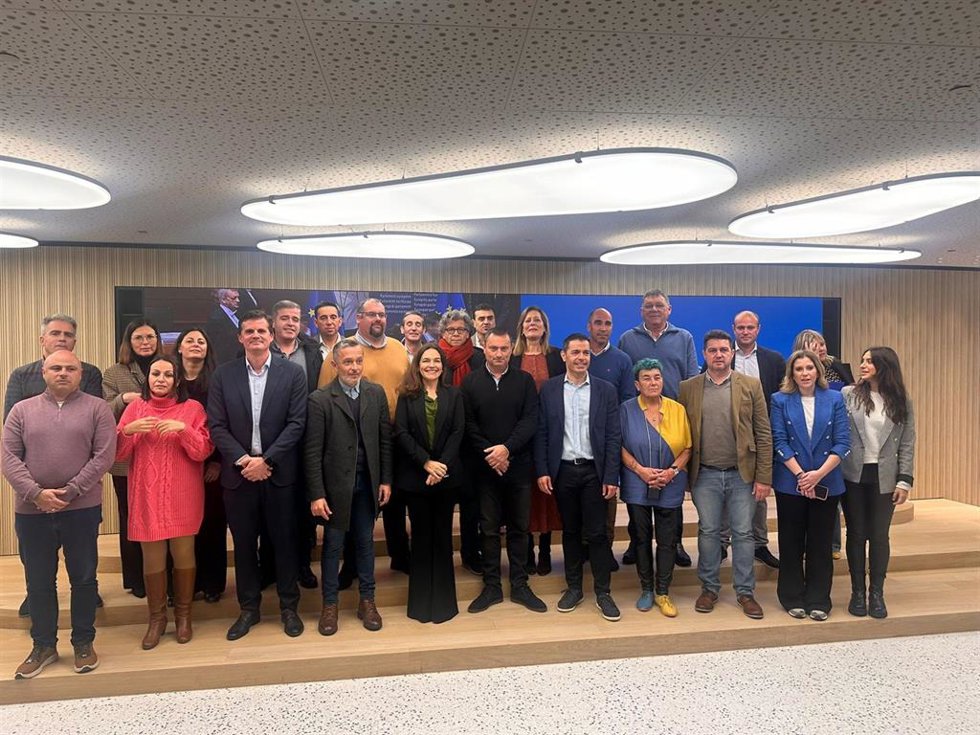 La delegación de los socialistas de la Sierra Sur en su visita a Bruselas