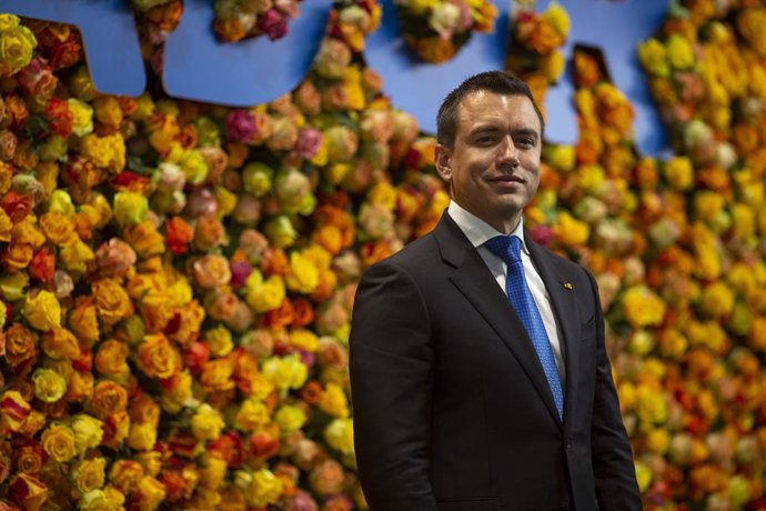 January 24, 2024, Madrid, Madrid, Spain: DANIEL NOBOA, president of Ecuador, during the inaugural celebration of the International Tourism Fair (FITUR) 2024 in Madrid. Ecuador is the partner country of the 44th edition of FITUR, which brings together 15