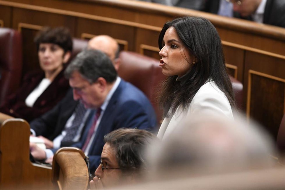 La portavoz de VOX en el Congreso, Pepa Millán, interviene durante una sesión plenaria, en el Congreso de los Diputados, a 30 de enero de 2024, en Madrid (España).