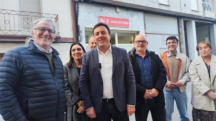 El secretario xeral del PSdeG, Valentín González Formoso, en O Barco (Ourense)