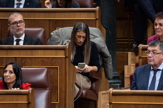 Archivo - La diputada y portavoz de Junts, Miriam Nogueras, en el Pleno del Congreso 