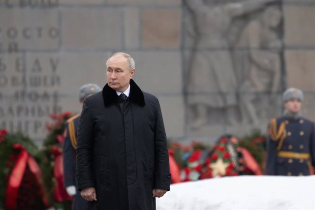 Vladimir Putin, presidente de Rusia, durante una ceremonia en San Petersburgo