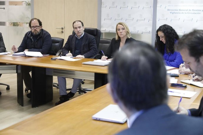 El delegado de Urbanismo, Medio Ambiente y Movilidad, Borja Carabante, en la constitución de la Comisión de Movilidad Aérea Urbana