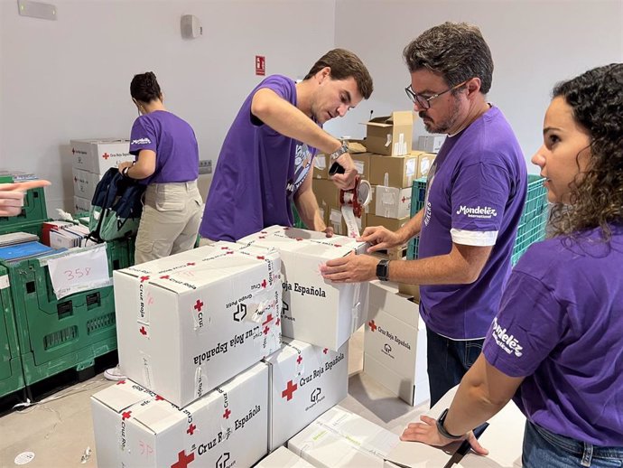 Empleados voluntarios de Mondelez España