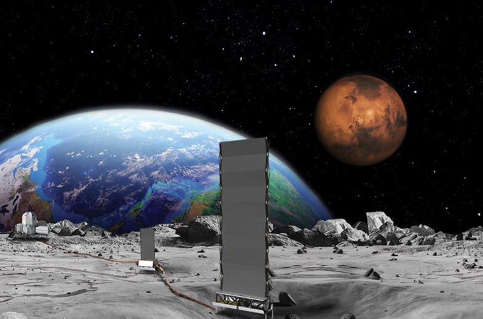 Una imagen conceptual del Proyecto de Energía de Fisión en Superficie de la NASA.