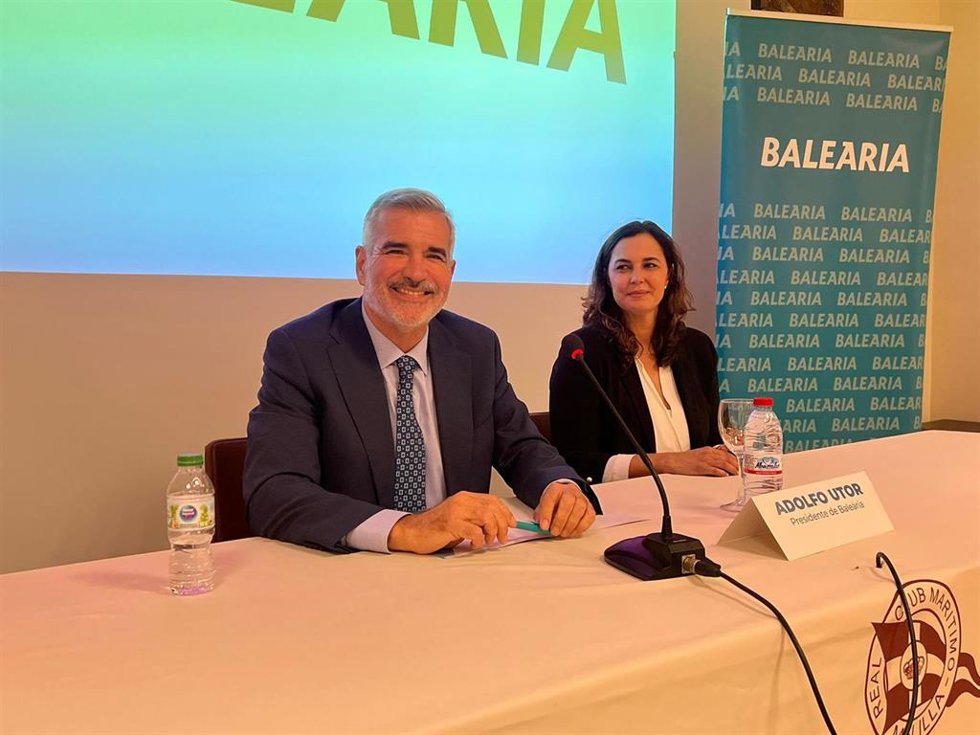 El presidente de Baleria, Adolfo Utor, en rueda de prensa