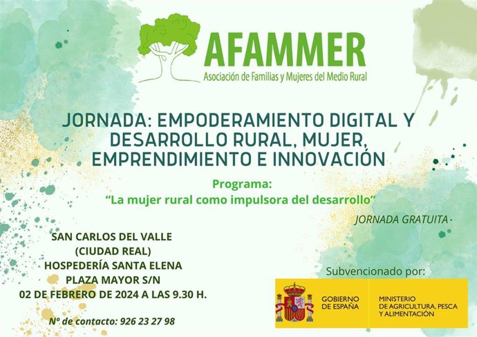 Cartel de la Jornada de Empoderamiento Digital organizada por Afammer.