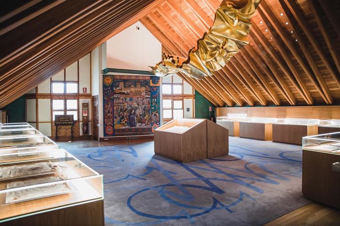 Uno de los espacios expositivos del Museo Casa Botines Gaudí de León.