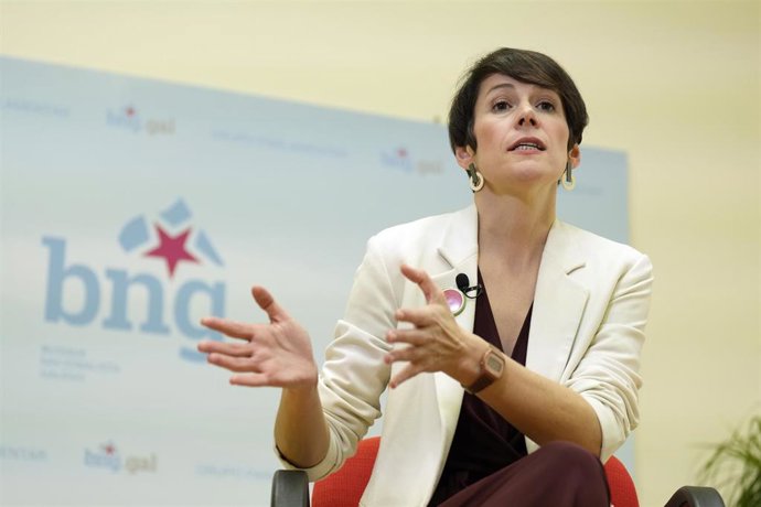 La portavoz nacional del BNG y candidata a la Presidencia de la Xunta, Ana Pontón, durante una entrevista para Europa Press, a 18 de enero de 2023, en Santiago de Compostela, A Coruña, Galicia (España). Pontón es una política del Bloque Nacionalista Gal