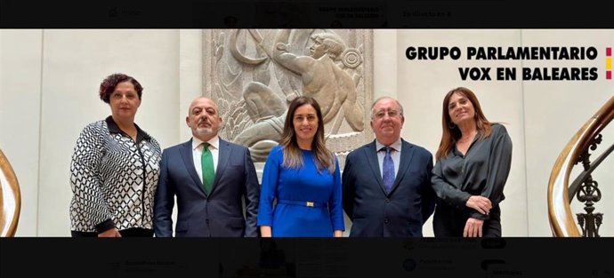 Los diputados del Grupo Parlamentario Vox en Baleares.