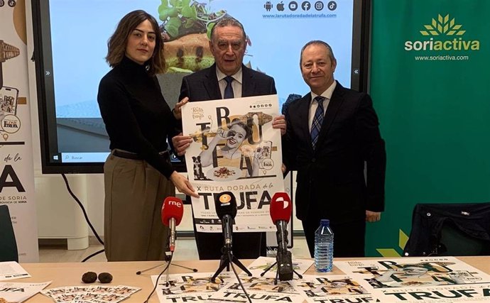 Beatriz Ortego, Anselmo García y Manuel Vieites presentan La Ruta Dorada de la Trufa de Soria