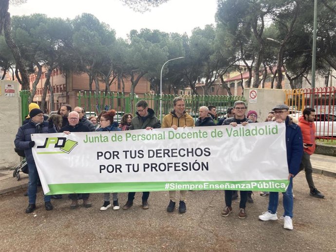 Concentración de la Junta de Personal Docente de Valladolid.
