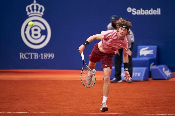 Archivo - Andrey Rublev en el Barcelona Open Banc Sabadell 2021