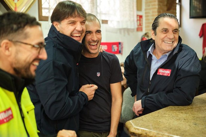 Los exfutbolistas Fernando Morientes y Paulo Futre, en un evento de Mahou.