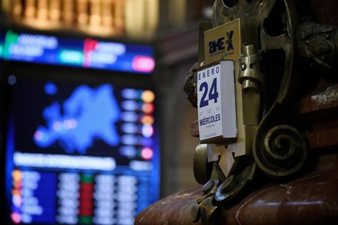 Calendario a día 24, en el Palacio de la Bolsa, a 24 de enero de 2024, en Madrid (España).