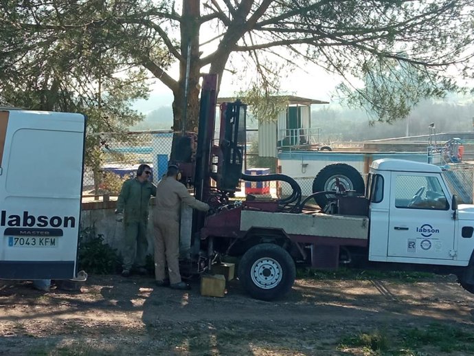 Trabajos geotécnicos en la ETAP de Sierra Boyera.