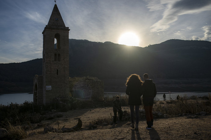 Vista del pantano de Sau, a 22 de enero de 2024, en Barcelona, Catalunya (España). 
