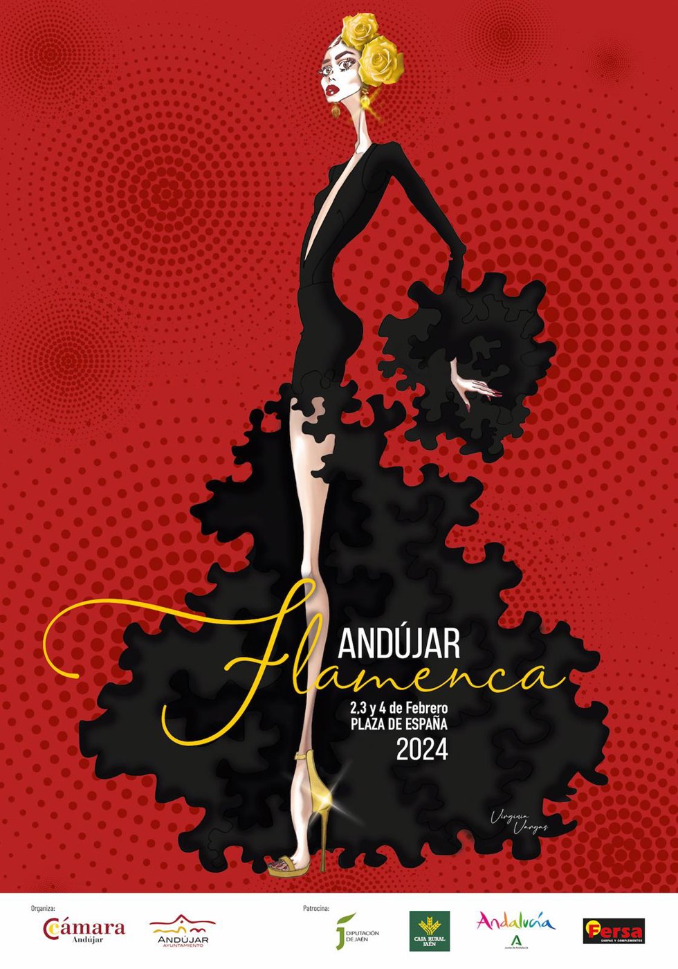 Cartel de la décimo segunda pasarela Andújar Flamenca.