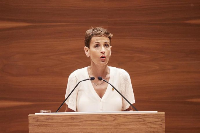 Archivo - María Chivite, presidenta del Gobierno de Navarra.