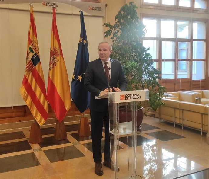 El presidente del Gobierno de Aragón, Jorge Azcón.