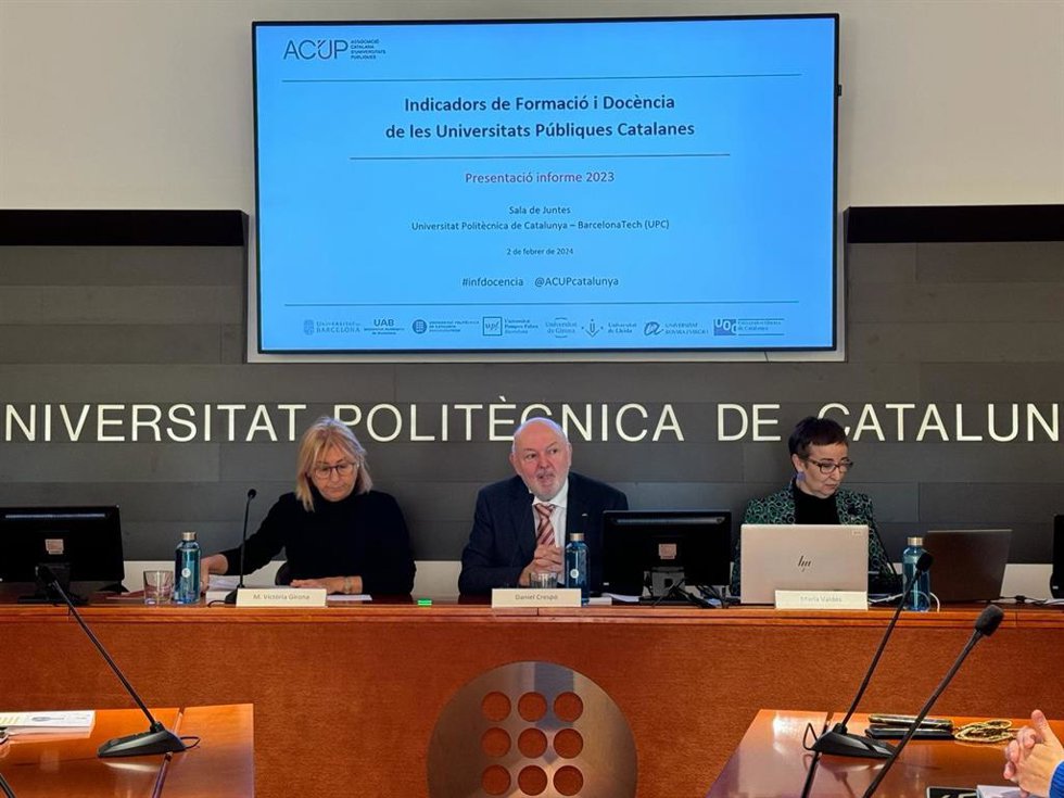 Presentación en rueda de prensa este viernes en la UPC de Barcelona