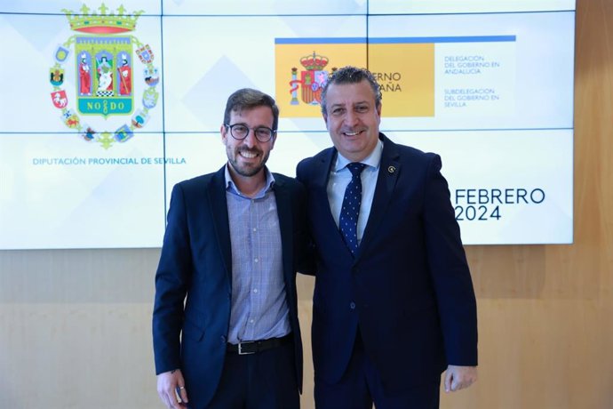 El subdelegado del Gobierno y el presidente de la Diputación se reúnen en la sede del organismo provincial.