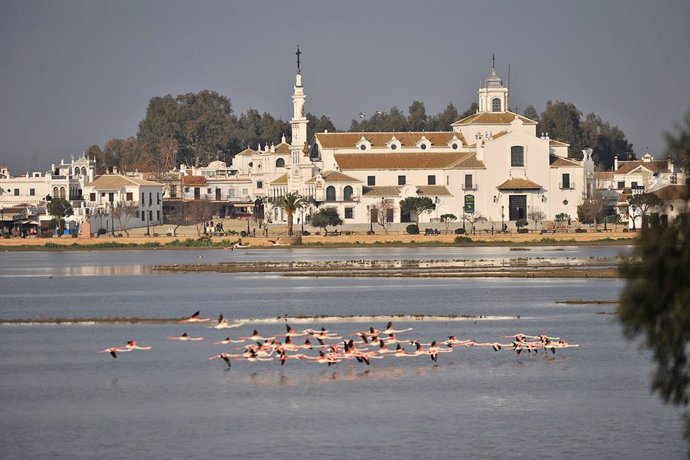 Imagen de El Rocío, en Almonte (Huelva).