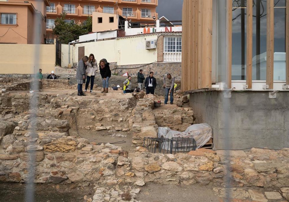 Trabajos en el yacimiento romano de Benalmádena.