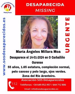 Mujer desaparecida en O Carballiño (Ourense)