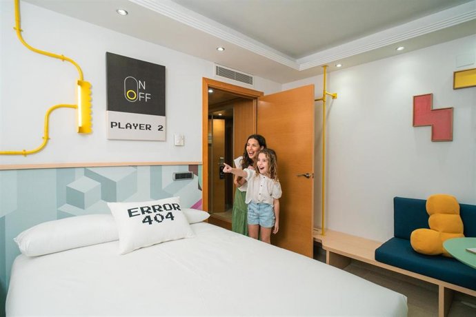 Imagen de una de las habitaciones 'piloto' del hotel Magic Games