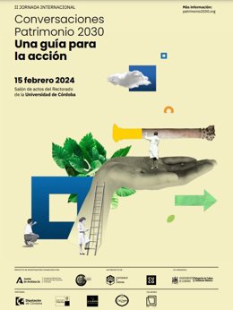 Cartel de la II Jornada Internacional 'Conversaciones Patrimonio 2030. Una guía para la acción'.