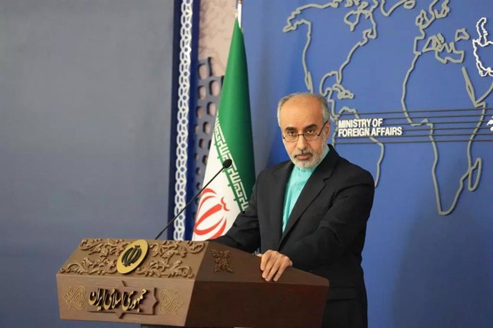 Archivo - April 17, 2023, Tehran, Tehran, Iran: Iran's Ministry of Foreign Affairs spokesman NASSER KANAANI speaks during a press conference.