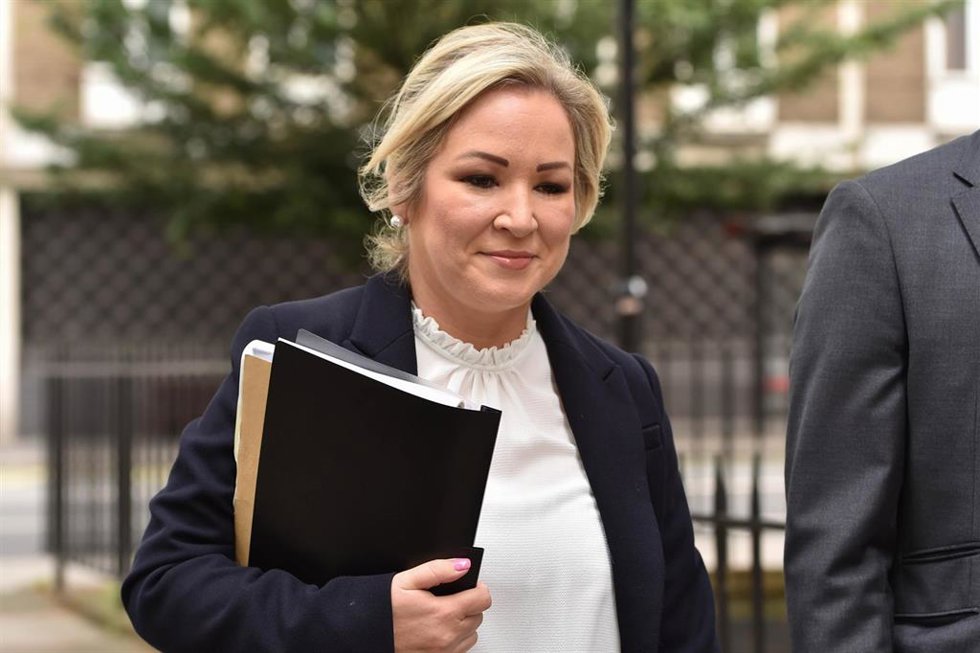 Archivo - La líder del Sinn Féinn para Irlanda del Norte, Michelle O'Neill