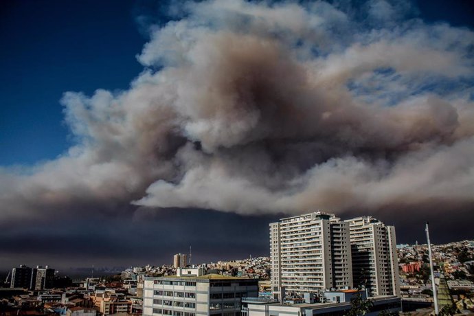 Incendio en Viña del Mar (Valparaíso, Chile) 