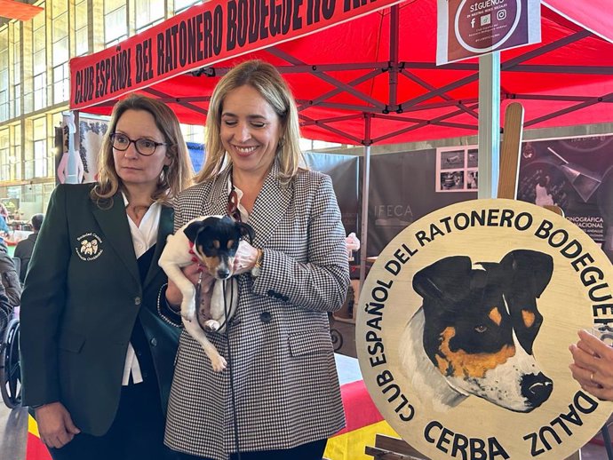 La presidenta de la Diputación, Almudena Martínez, ha inaugurado las exposiciones caninas 'Provincia de Cádiz' en Ifeca, en Jerez.