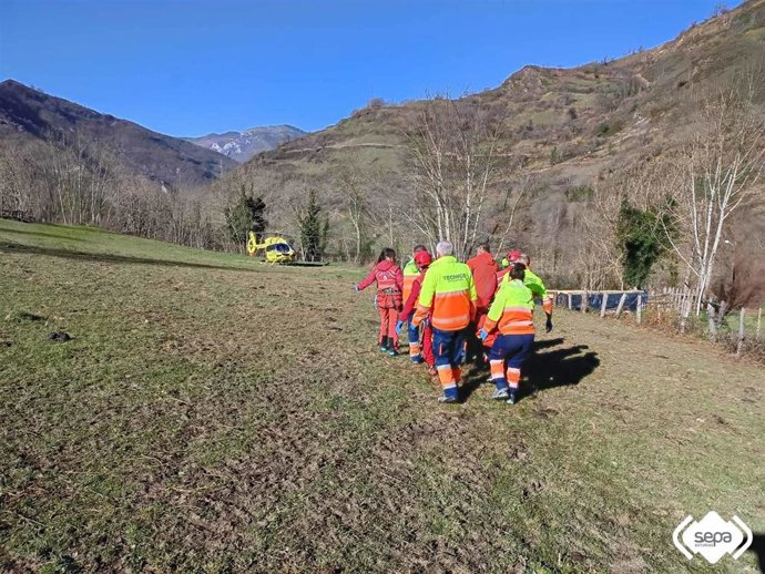 Momento del rescate.