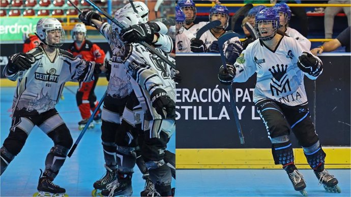 Rubí Cent Patins y CPLV Munia Panteras, final de la Copa de la Reina Iberdrola 2024 de hockey línea