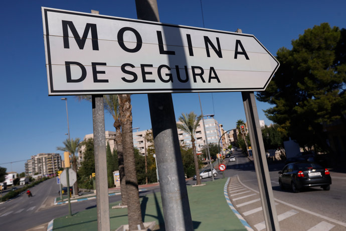 Cartel de la localidad murciana de Molina de Segura, donde una mujer ha fallecido al ser atropellada