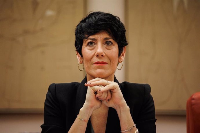 La ministra de Inclusión, Seguridad Social y Migraciones, Elma Saiz, durante la Comisión de Economía, Comercio y Transformación Digital, en el Congreso de los Diputados, a 29 de enero de 2024, en Madrid (España).