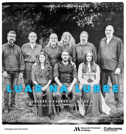 Cartel promocional del concierto de Luar Na Lubre.