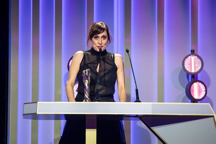 L'actriu Clara Segura, en recollir el seu Premi Gaudí a millor actriu secundària