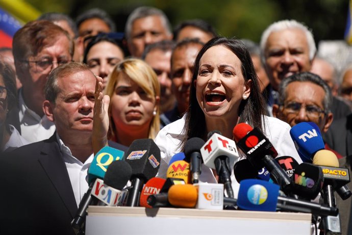 La líder opositora venezolana y candidata a las presidenciales, Maria Corina Machado