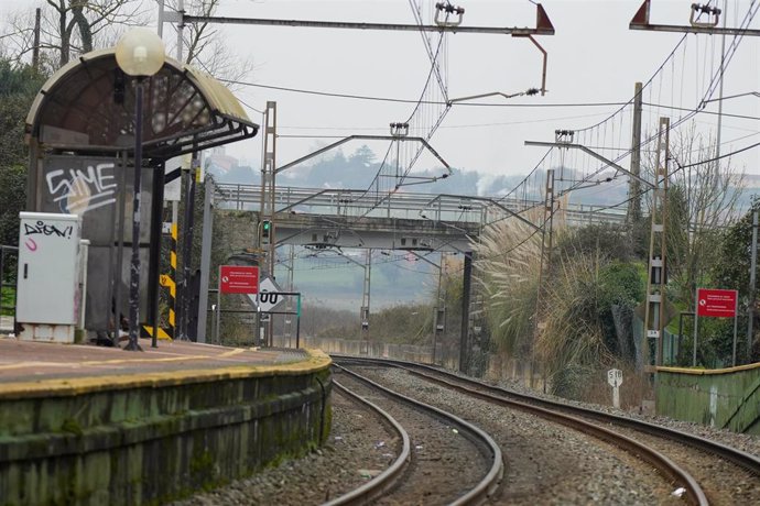 La estación de tren de Boo de Piélagos, donde ocurrieron los hechos, a 4 de febrero de 2024, en Boo de Piélagos, Cantabria (España).  