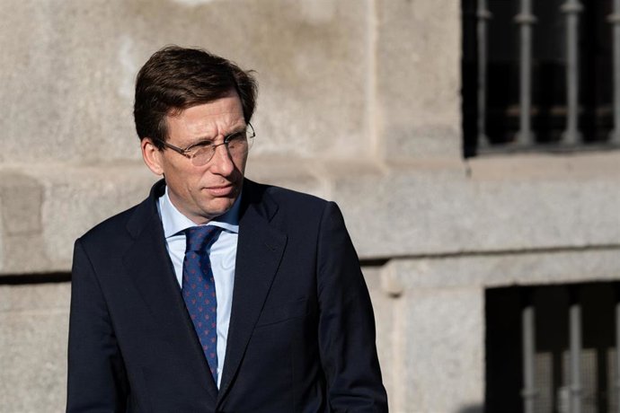 El alcalde de Madrid, José Luis Martínez-Almeida, en la inauguración de la 'Jornada sobre el nuevo Plan General de Ordenación Urbana de Madrid', en la Casa de la Villa