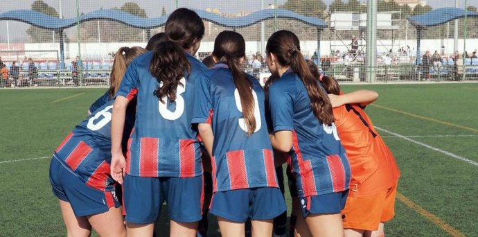 Magen de un partido de las jóvenes de la cantera de la SD Huesca.S. E.